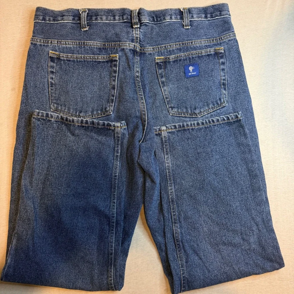 3 pr RK Brand Mens Blue Jeans 38x32 Straight Leg 100% Cotton Denim Work Pants